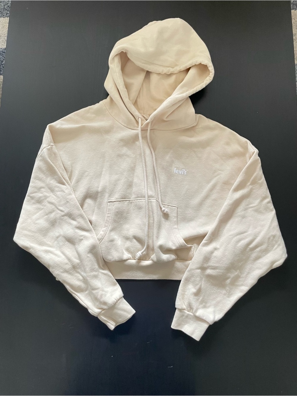 Levi's Cream Cropped Hoodie Jacket